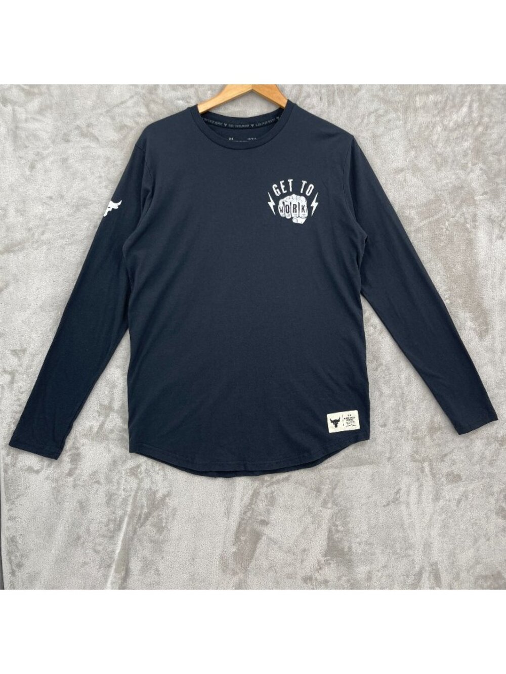 Under Armour Project Rock Double Sided Get to Work Long Sleeve Tee Black